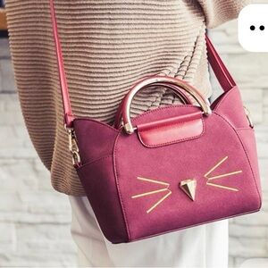 QZUnique Women's Summer Fashion Top Handle Cute Cat Cross Body Shoulder Bag